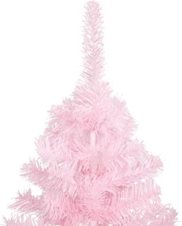 vidaXL Kunstkerstboom 210 cm roze PVC met standaard