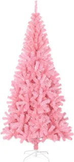 vidaXL Kunstkerstboom 210 cm roze PVC met standaard