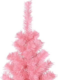 vidaXL Kunstkerstboom 210 cm roze PVC met standaard