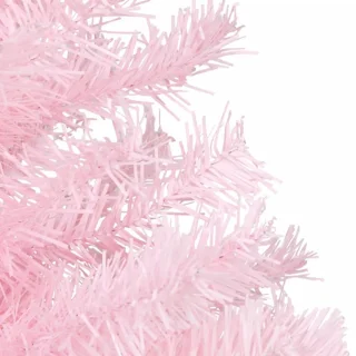 vidaXL Kunstkerstboom 210 cm roze PVC met standaard