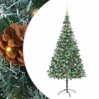 vidaXL kunstkerstboom 210 cm van pvc en staal