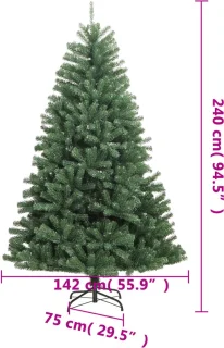 vidaXL Kunstkerstboom 240 cm groen