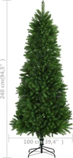 vidaXL Kunstkerstboom 240 cm groen