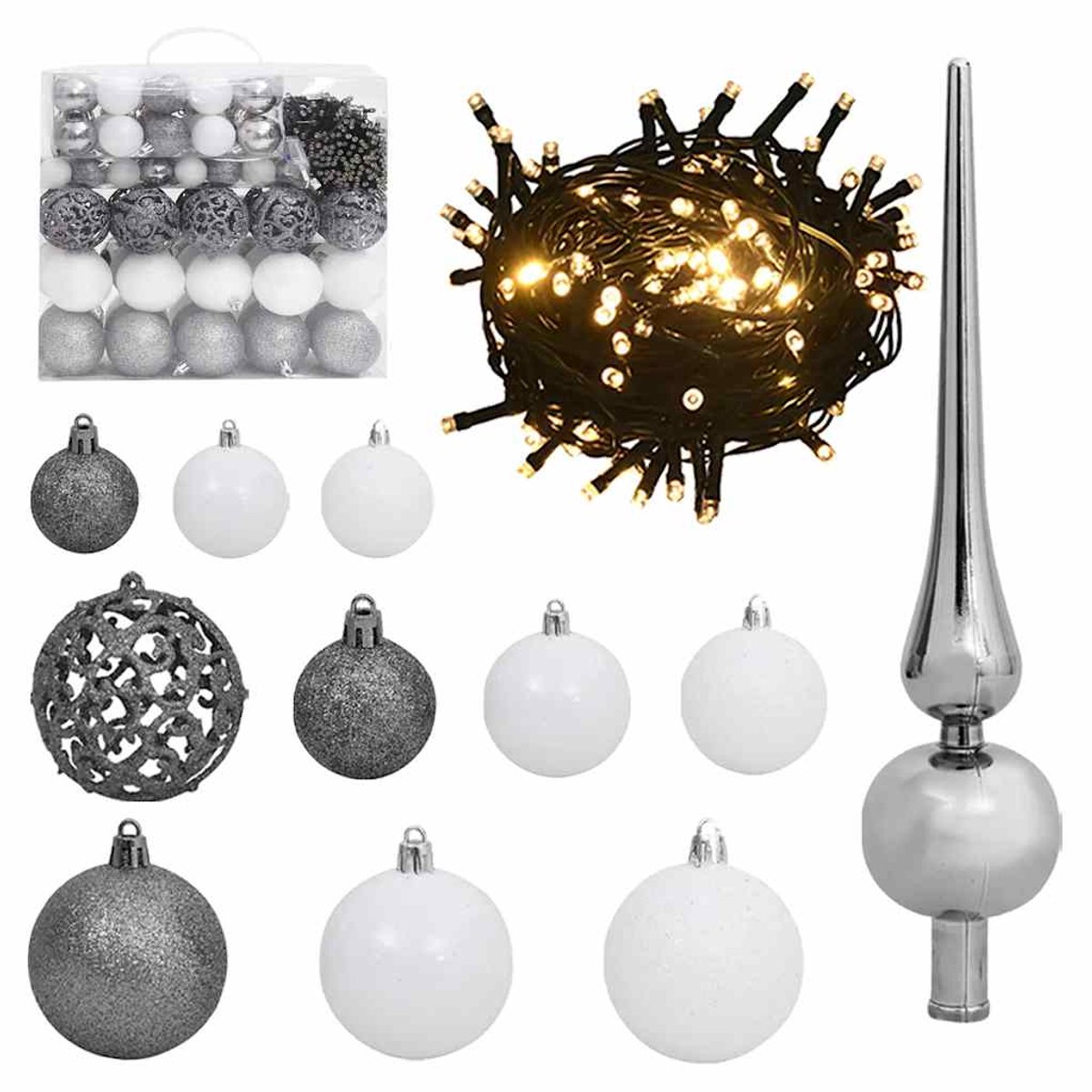 vidaXL Kunstkerstboom 240 cm met LED's