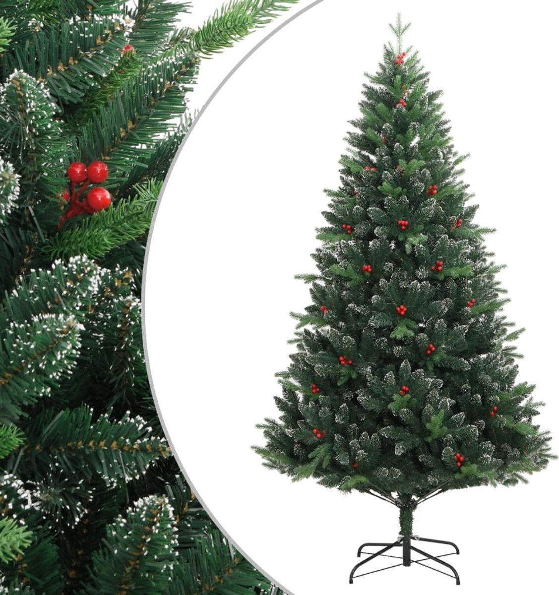 vidaXL Kunstkerstboom 240 cm met rode bessen