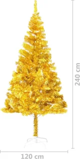 vidaXL Kunstkerstboom 240 cm PET Goud