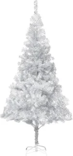 vidaXL Kunstkerstboom 240 cm PET zilver