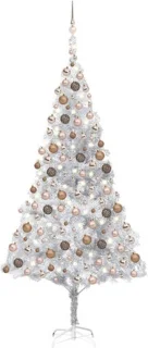 vidaXL Kunstkerstboom 240 cm PET zilver
