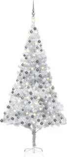 vidaXL Kunstkerstboom 240 cm PET zilver