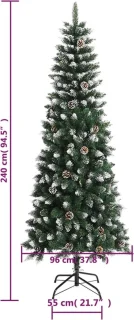 vidaXL Kunstkerstboom 240 cm PVC groen