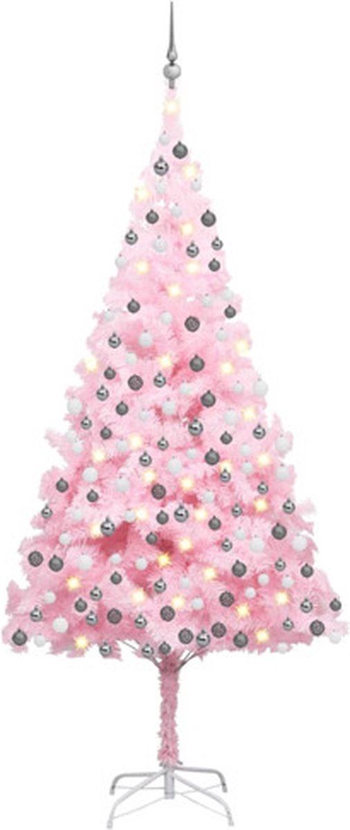 vidaXL Kunstkerstboom 240 cm PVC roze