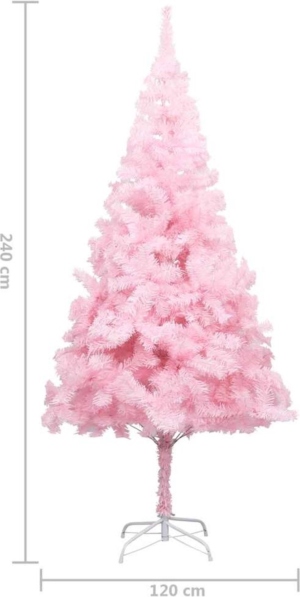 vidaXL Kunstkerstboom 240 cm PVC roze