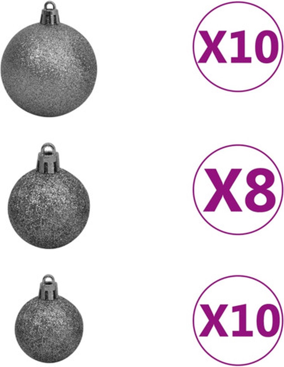 vidaXL Kunstkerstboom 240 cm PVC roze