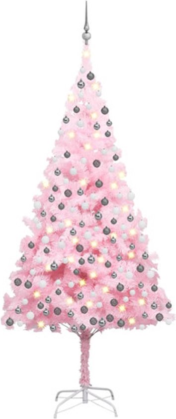 vidaXL Kunstkerstboom 240 cm PVC roze