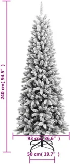 vidaXL Kunstkerstboom 240 cm PVC/PE