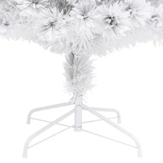 vidaXL Kunstkerstboom 240 cm wit glasvezel met verlichting