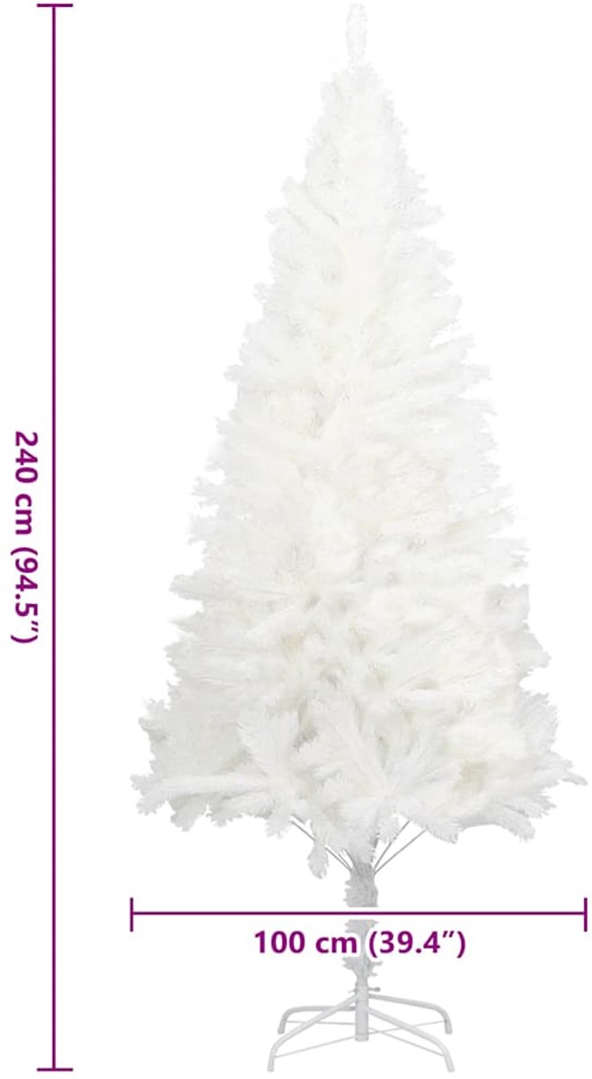 vidaXL Kunstkerstboom 240 cm wit