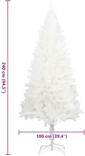 vidaXL Kunstkerstboom 240 cm wit