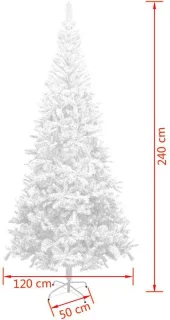 vidaXL Kunstkerstboom 240 cm wit