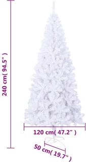 vidaXL Kunstkerstboom 240 cm wit
