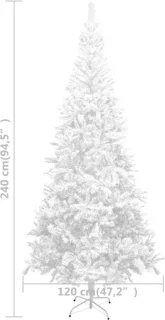 vidaXL Kunstkerstboom 240 cm wit