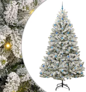vidaXL kunstkerstboom 270 cm 300 led's warmwit van pvc en staal