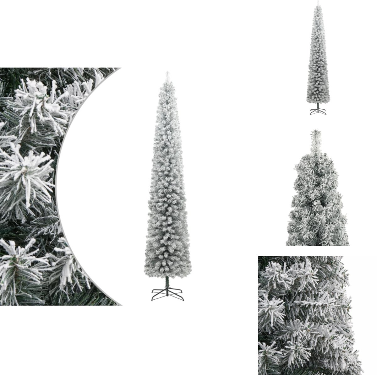 vidaXL Kunstkerstboom 270 cm PVC met standaard en sneeuw