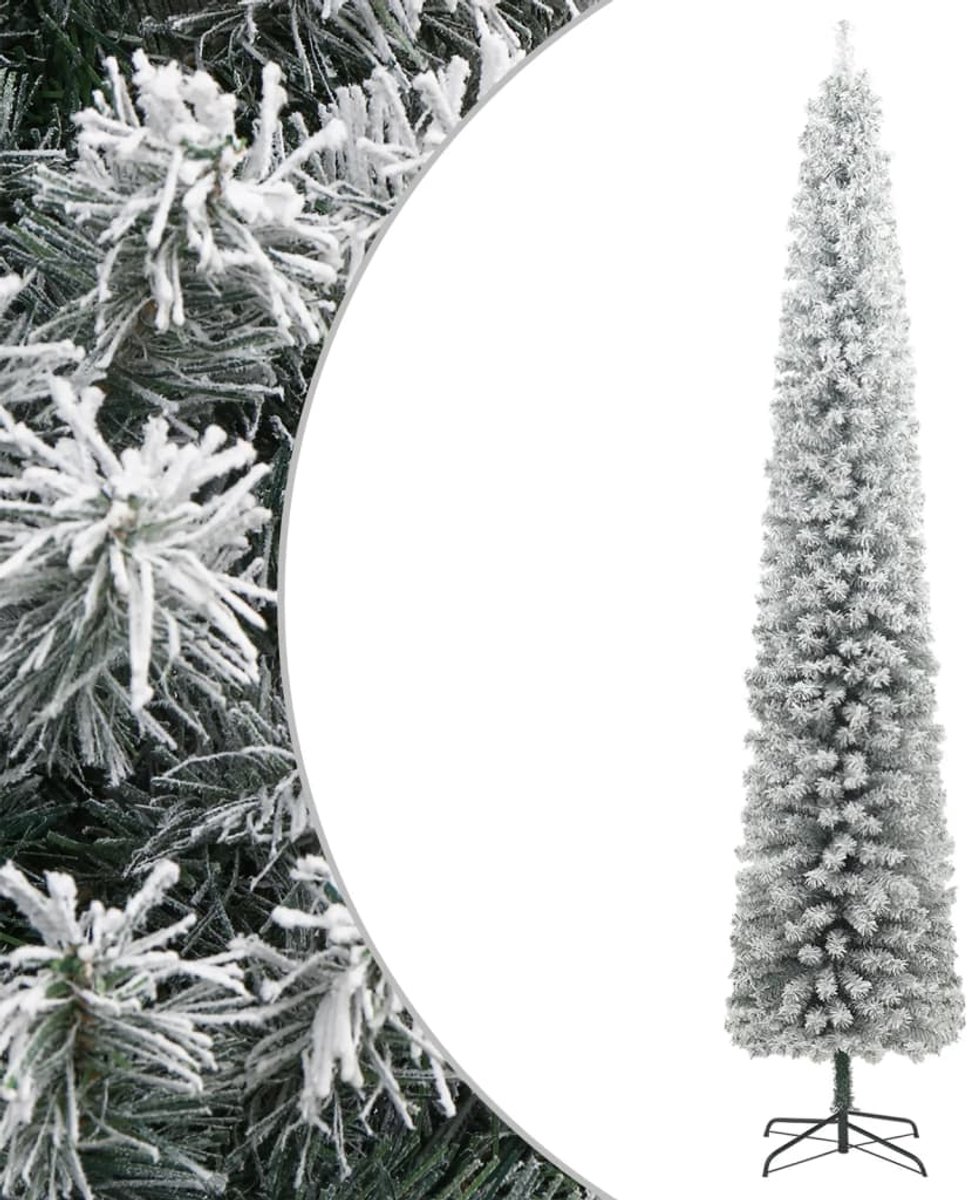 vidaXL Kunstkerstboom 270 cm PVC met standaard en sneeuw