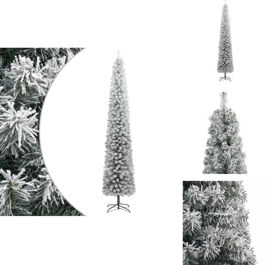 vidaXL Kunstkerstboom 270 cm PVC met standaard en sneeuw