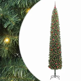 vidaXL Kunstkerstboom 270 cm van PVC, staal en kunststof