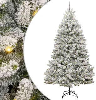vidaXL kunstkerstboom 300 cm met LED's, PVC en staal