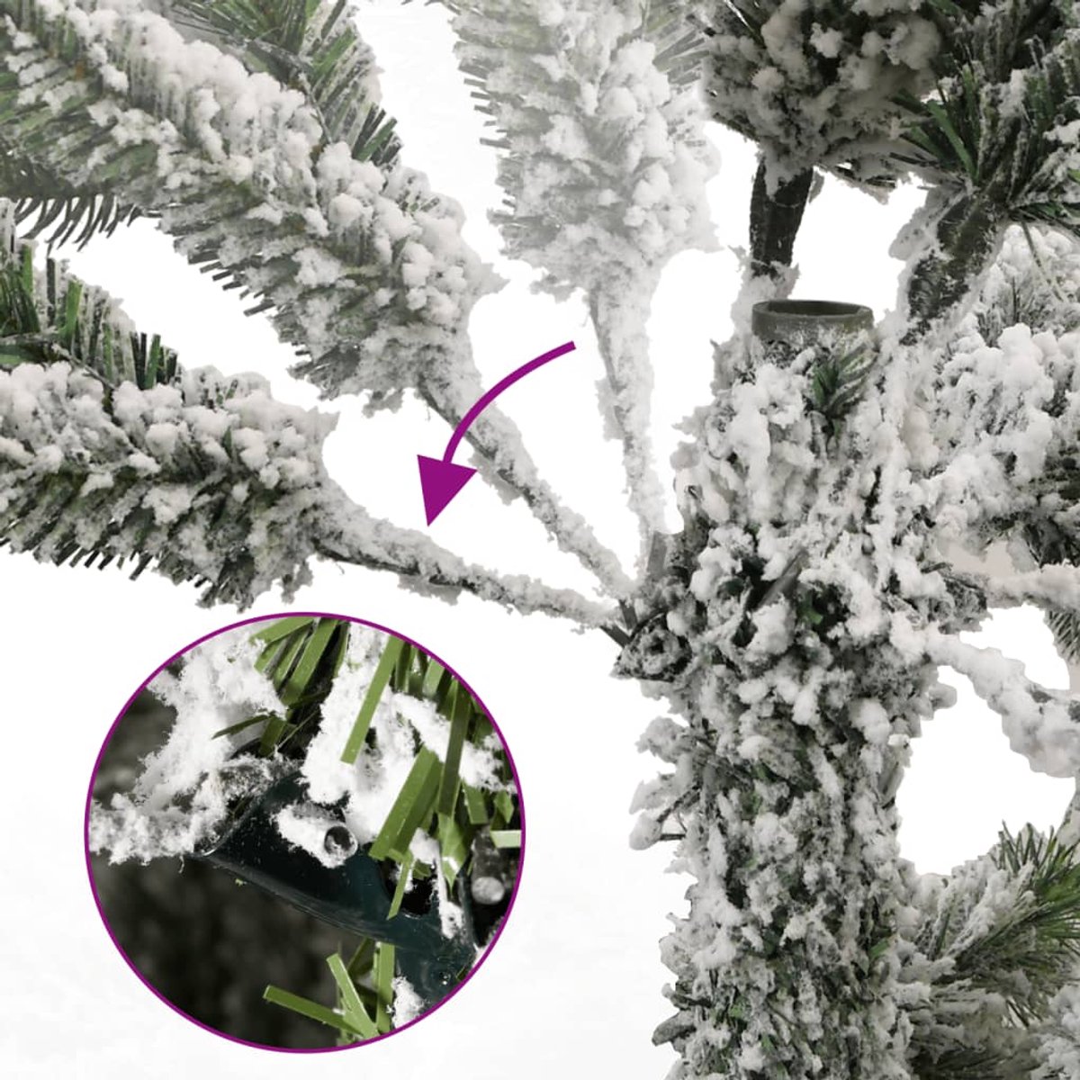 vidaXL Kunstkerstboom 300 cm met sneeuw