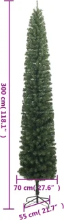 vidaXL Kunstkerstboom 300 cm PVC