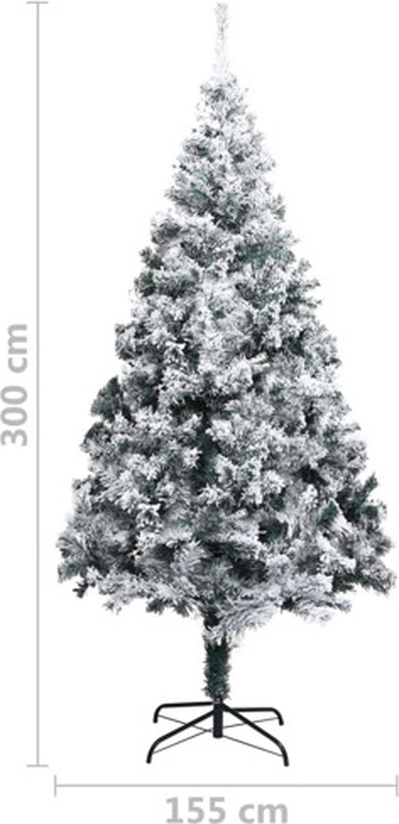 vidaXL Kunstkerstboom 300 cm PVC groen