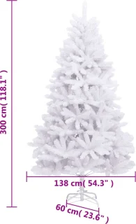 vidaXL Kunstkerstboom 300 cm wit