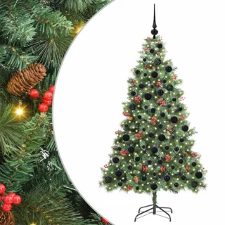 vidaXL kunstkerstboom 300 ledlampjes groen