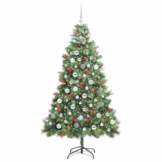 vidaXL kunstkerstboom 300 ledlampjes warmwit groen