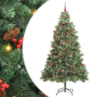 vidaXL Kunstkerstboom 300 led's groen