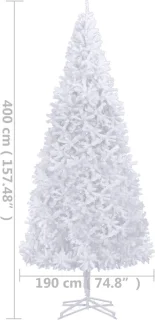 vidaXL Kunstkerstboom 400 cm wit