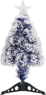 vidaXL Kunstkerstboom 64 cm glasvezel wit/blauw
