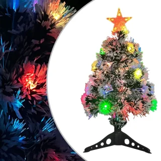 vidaXL Kunstkerstboom 64 cm glasvezel wit/blauw