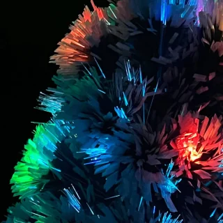 vidaXL Kunstkerstboom 64 cm glasvezel wit/blauw