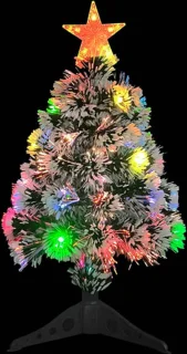 vidaXL Kunstkerstboom 64 cm glasvezel wit/blauw