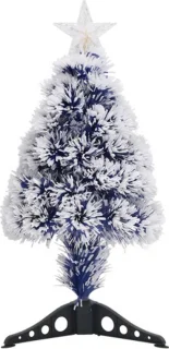 vidaXL Kunstkerstboom 64 cm glasvezel wit/blauw