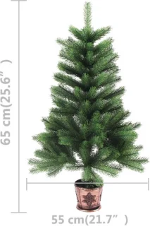 vidaXL Kunstkerstboom 65 cm groen