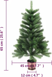 vidaXL Kunstkerstboom 65 cm groen