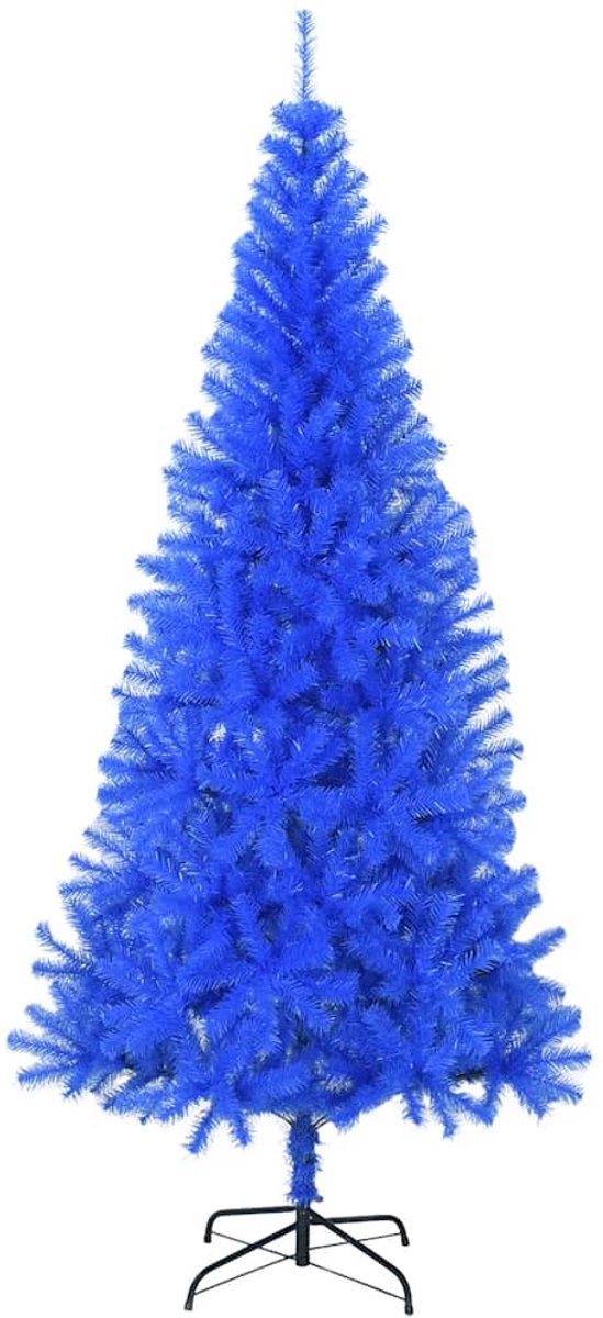vidaXL Kunstkerstboom blauw 180 cm PVC met standaard