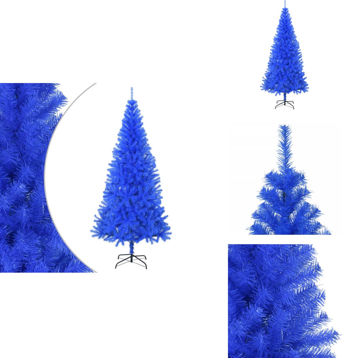 vidaXL Kunstkerstboom blauw 210 cm met standaard
