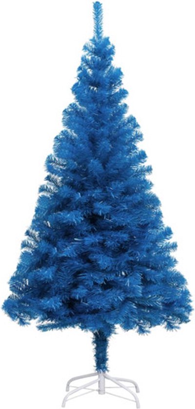 vidaXL Kunstkerstboom blauw 210 cm met standaard