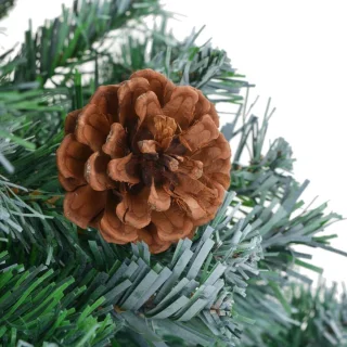 vidaXL Kunstkerstboom Dennenappels 210 cm